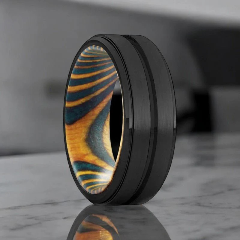 Black Wedding Bands and Rings